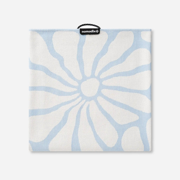 Organic Cotton Travel Towel: Lazy Daisy Coastal Blue