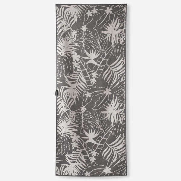 Organic Cotton Travel Towel: Retro Palms Black