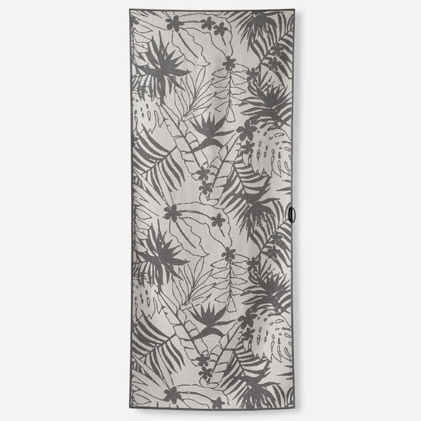 Organic Cotton Travel Towel: Retro Palms Black