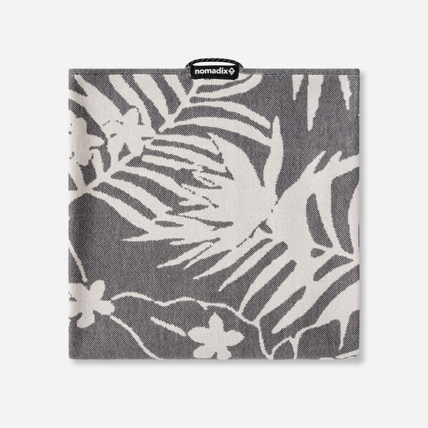 Organic Cotton Travel Towel: Retro Palms Black