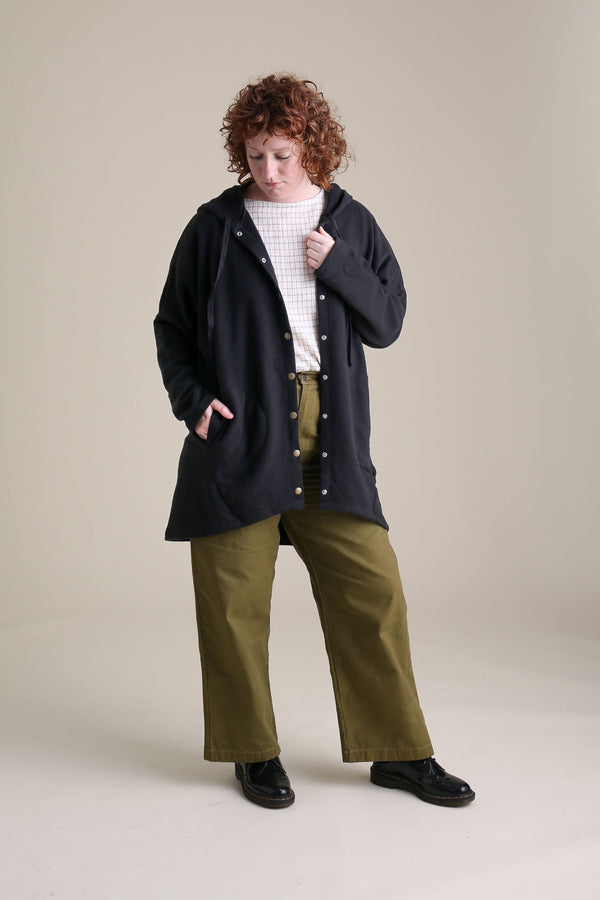 Cocoon Coat in Black