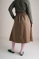 Evening Midi Skirt in Tea