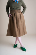 Evening Midi Skirt in Tea