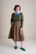 Evening Midi Skirt in Tea