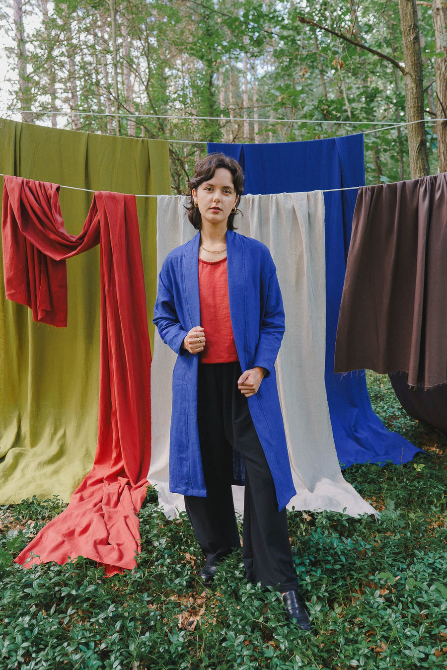 Mariela Duster in Kingfisher Blue