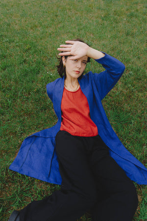 Mariela Duster in Kingfisher Blue