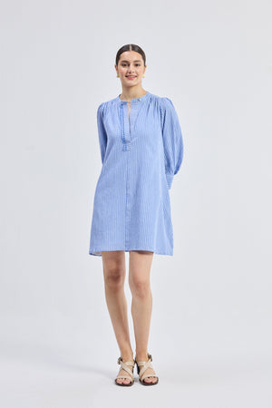 Oversized Tunic Dress in Stripes