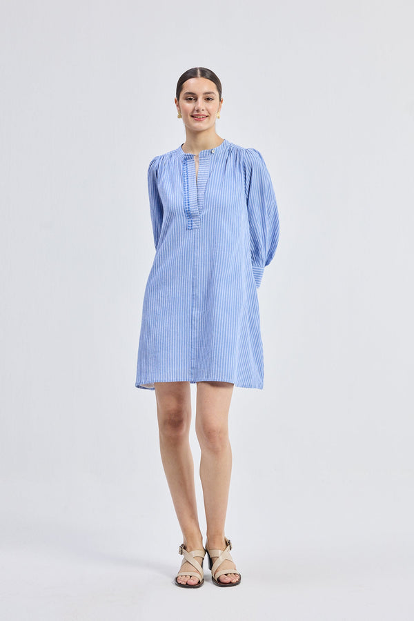Oversized Tunic Dress in Stripes