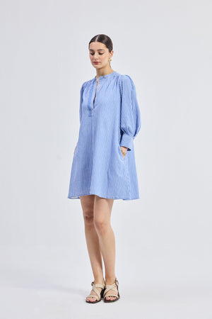 Oversized Tunic Dress in Stripes