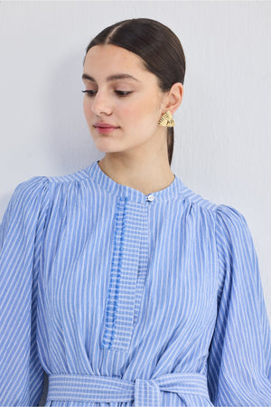 Oversized Tunic Dress in Stripes