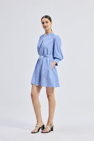 Oversized Tunic Dress in Stripes