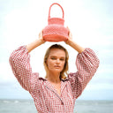 PETITE NAGA Macrame Bucket Bag, in Candy Pink