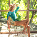 Petite Naga Macrame Bucket Bag In Neon Green