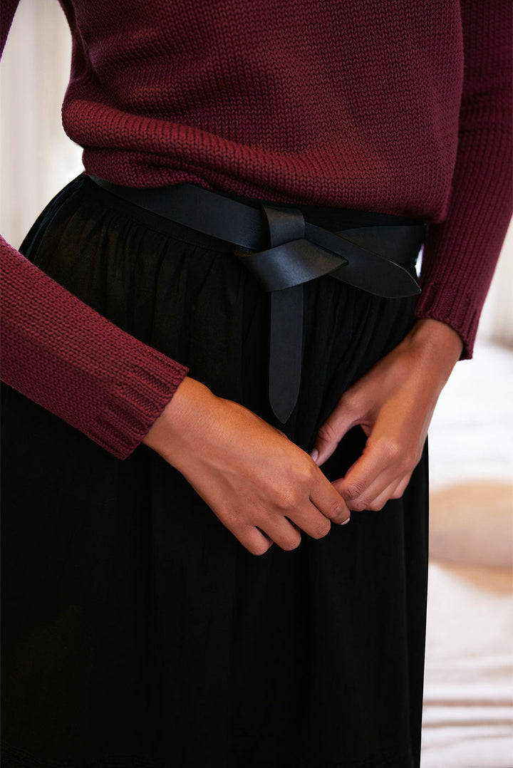 Fiona Wrap Belt in Black