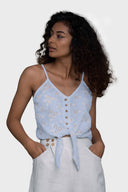 Pool Day Tan Lines Top in Blue