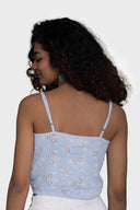 Pool Day Tan Lines Top in Blue