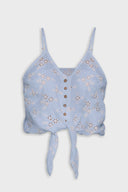 Pool Day Tan Lines Top in Blue