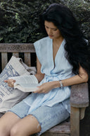 Power Moves Short Sleeve Top In Blue