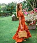 RAHAYU Atta Rattan Bag In Mocca Brown