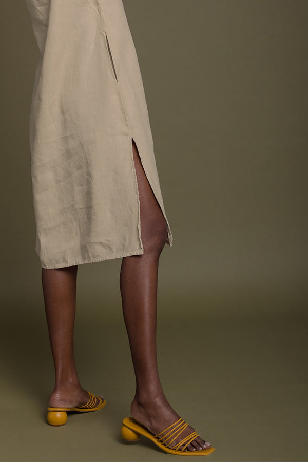 Reading Tea Leaves Dress in Neutral Beige