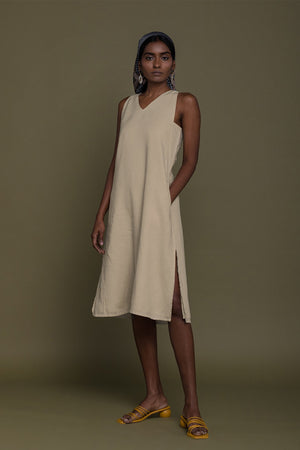 Reading Tea Leaves Dress in Neutral Beige