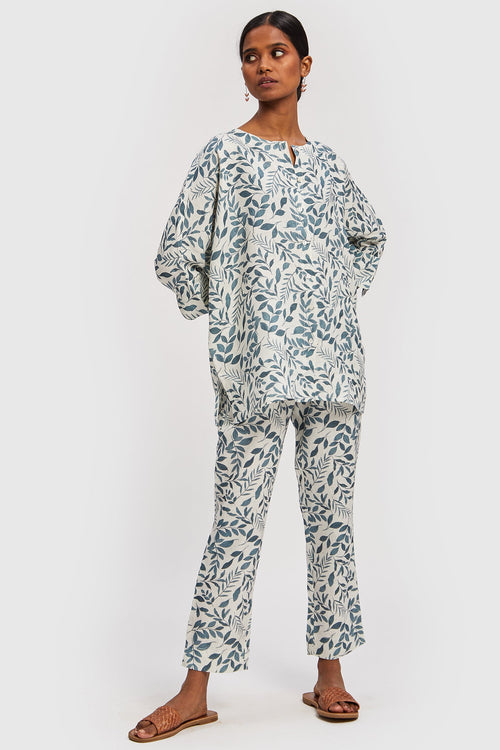 Print Blue Party Pants