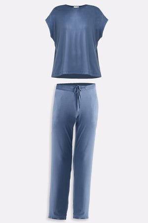 Relaxed Tee Set in Blue