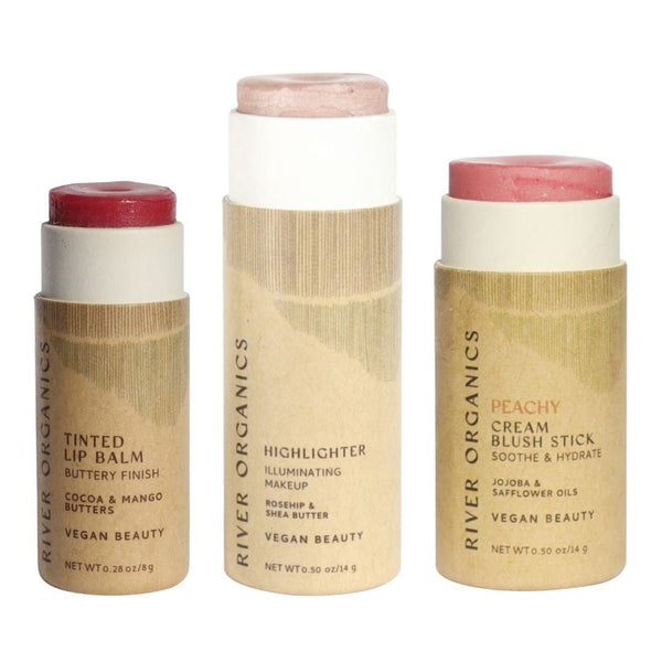 Lip + Highlighter + Blush Set