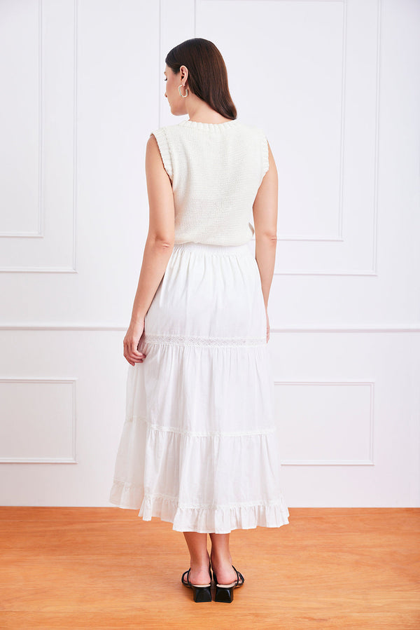 Colette Skirt in Off White