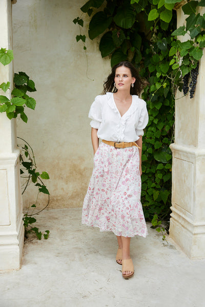 Wren Skirt in Sundrenched Garden