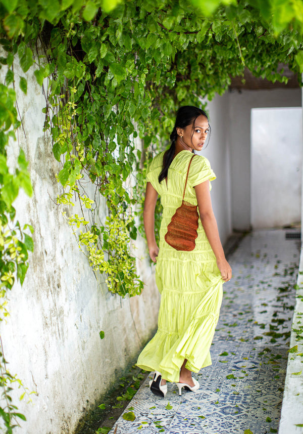 SHELL Handwoven Wire Bag In Copper