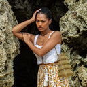 SHELL Handwoven Wire Bag In Dark Gold