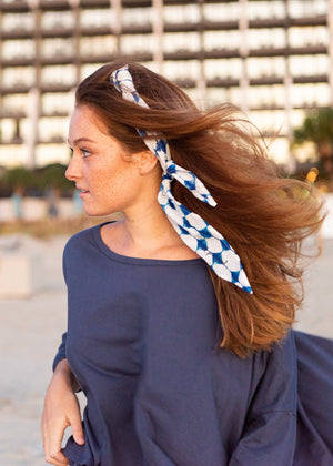 Scarf - Shibori Diamonds Skinny