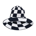 SHILO Checkered Crochet Hat In Black & White