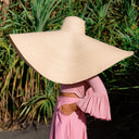 SOLANA Oversized Straw Hat in Natural Beige