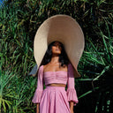 SOLANA Oversized Straw Hat in Natural Beige