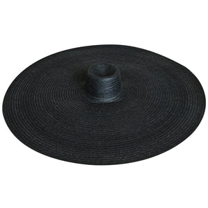 SOLANA Oversized Straw Hat In Black