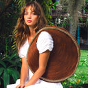 SOLO ESPRESSO Large Jute Bag With Gold Chain