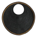 SOLO FIG Large Black Jute Bag With Gold Chain