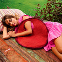 SOLO TOMATO Large Jute Bag In Red