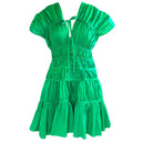SRIKANDI Ruffle Dress In Kelly Green