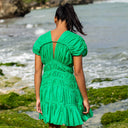 SRIKANDI Ruffle Dress In Kelly Green