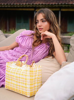 SRIKANDI Mini Ruffle Dress In Light Purple