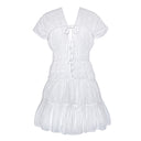 SRIKANDI Mini Ruffle Dress In White