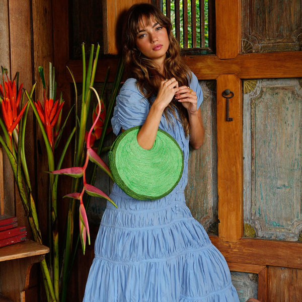 SRIKANDI Ruffle Maxi Dress In Princess Blue