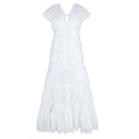 SRIKANDI Ruffle Maxi Dress In White