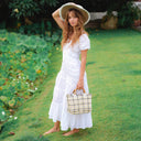 SRIKANDI Ruffle Maxi Dress In White