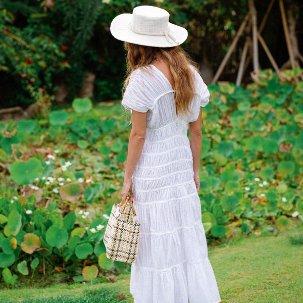 SRIKANDI Ruffle Maxi Dress In White