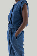 Summer Jive Jumpsuit in Blue Denim