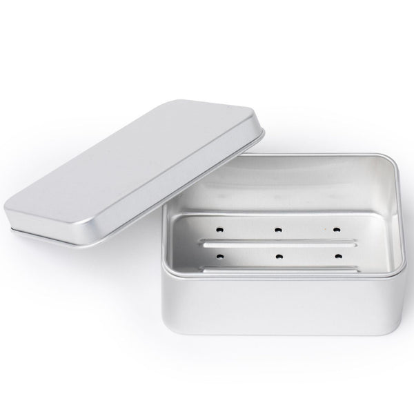 Draining Aluminum Bar Soap Travel Tin